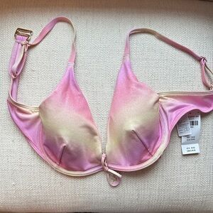 Victoria's Secret Pink and Cream Ombre Push-Up Bra